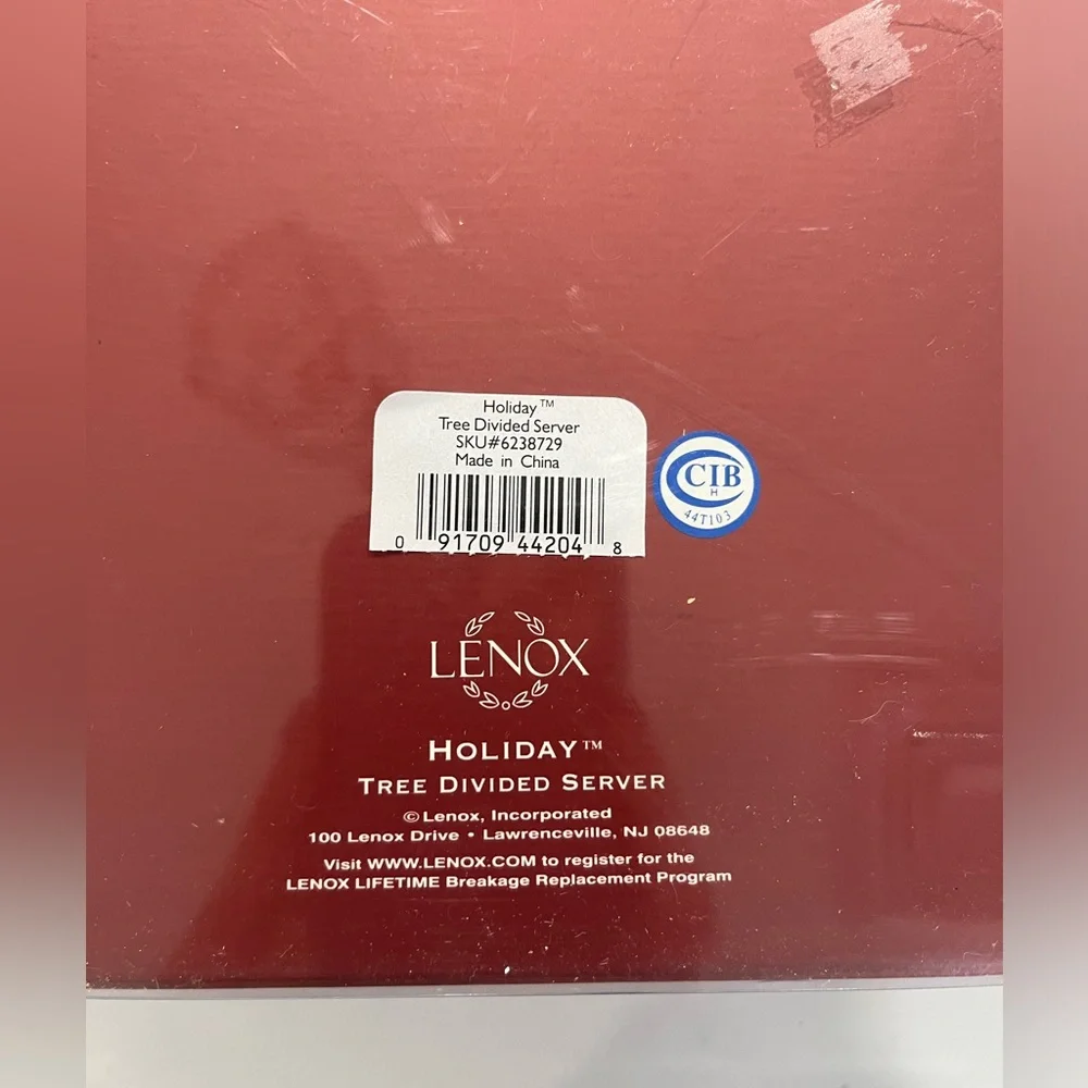 Christmas Serving Dish  Lenox Holiday Tree Divided Server 3 sections. New - Picture 10 of 10